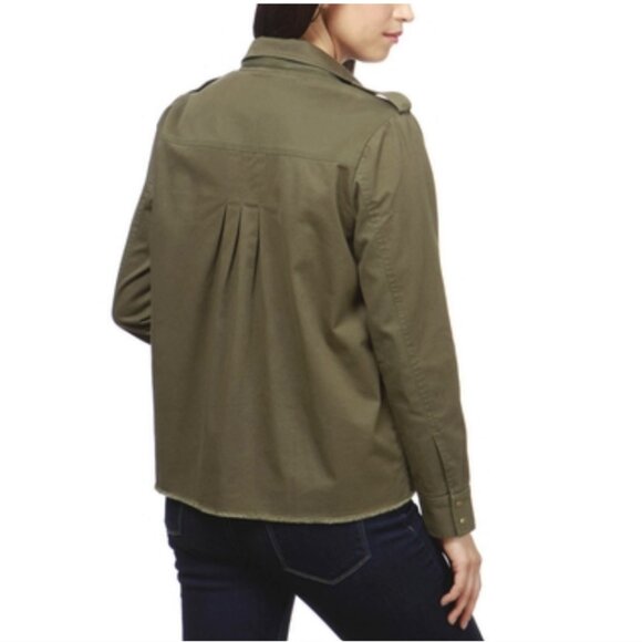 Lucky Brand Raw Edge Military Jacket with removable hood - Picture 3 of 6